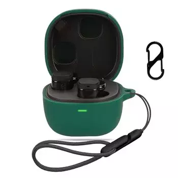 Чехол для Audio Technica Для беспроводных наушников Audio Technica Силиконовый защитный чехол Можно носить и пылезащитный карабин ATH-SQ1TW2 [NOUKAJU] зелёный