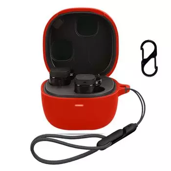 Чехол для Audio Technica Для беспроводных наушников Audio Technica Силиконовый защитный чехол Можно носить и пылезащитный карабин ATH-SQ1TW2 [NOUKAJU] красный