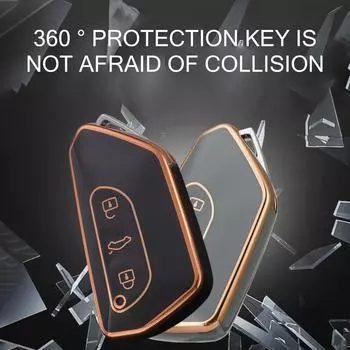 Чехол для автомобильного ключа, чехол для ключа для VW Golf 8, чехол для ключа из ТПУ для Skoda Octavia A8 MK4 Mk8 2020 2024 Seat Leon Mk4 Cupra Formentor чёрный