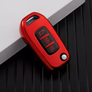 Чехол для автомобильного ключа из ТПУ, брелок для Renault Kadjar Captur Megane Sandero Stepway Logan Clio 5 Arkana 2020 2021, защита key case красный