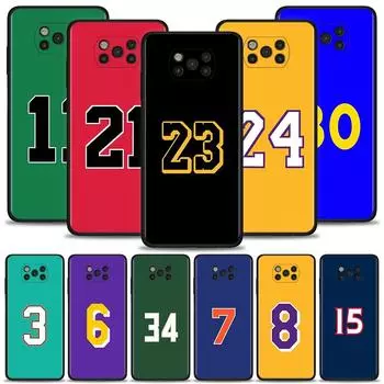 Чехол для баскетбола 23 24 с счастливым номером для Xiaomi Poco X3 Nfc X3 M3 Pro X3 F3 Gt F1, чехол для Mi 11t 10t Pro 9t 11 Note 10 Lite Civi For Mi Civi