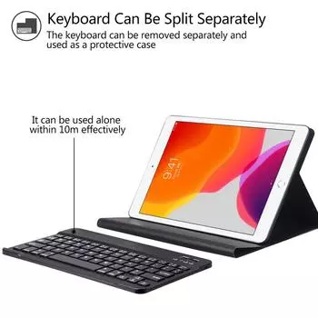 Чехол для беспроводной клавиатуры BT3.0. Защитный чехол для iPad. Съемный чехол для клавиатуры. розового золота/белый