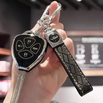Чехол для брелока с кожаным ремешком для Toyota Prius 2004, 2005, 2006, 2007, 2008, 2009, дистанционный брелок для ключей от автомобиля, чехол