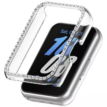 Чехол для часов Fit 3 Half Coverage Housing Watch Case Diamond Bezel Case Scratchproof Frame Shell чёрный