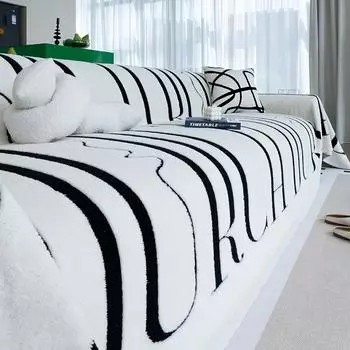 Чехол для дивана Spring Chenille Camping Picnic Funda Sofa Black White Sofa Covers Mats Throw Blankets 180x130