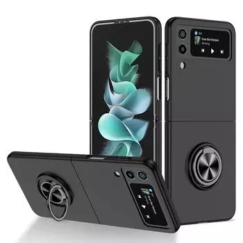 Чехол для Galaxy Z Flip 3 4, противоударный бронированный магнит, кольцо, подставка, кронштейн, задняя крышка, чехол для Samsung Galaxy Z Flip 1, 2, 5g, чехлы for Galaxy Z Flip1 розовый