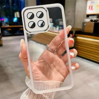 Чехол для Honor 400 Pro Lite 200 Smart X8C X8A X8B X7C X7B X7A X6A X6B X9C X9A 70 90 Magic 7 Lite 6 Pro Противоударный чехол с защитой объектива камеры Honor Magic6 Pro белый