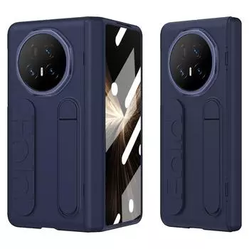 Чехол для Honor Magic V5 5G с подставкой и ремешком на запястье, жесткая ПК-накладка для телефона Blue
