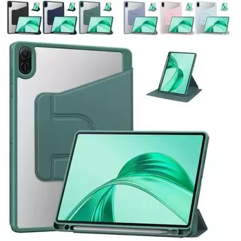 Чехол для Honor Pad X8a, чехол 11 Trifold PU кожаный акриловый чехол-подставка для Honor Pad X8a X 8a с держателем для карандаша Honor Pad X8a 11 чёрный