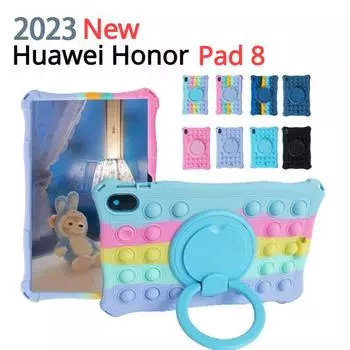 Чехол для Huawei Honor Pad 8 HEY-W09 12 2022, мягкий, пузырчатый, силиконовый, детский чехол-подставка для Honor Pad 8 12 дюймов, чехол с плечевым ремнем For honor Pad 8