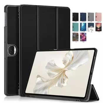 Чехол для HUAWEI Honor Pad 9 2024 складной PU кожаный смарт-чехол для Honor Pad 9 HEY2-W09 HEY2-W19 12.1 с автоматическим включением Honor Pad 9 12.1 чёрный