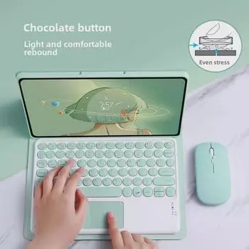 Чехол для Huawei MatePad SE 10,4 дюйма: Силиконовый чехол и клавиатура 2023 года