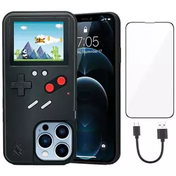 Чехол для игр Gameboy 36 2 в 1 для iPhone 13 14 15 16 Pro Max 12 Mini 11 XR X XS 8 7 Plus 15Pro Game Boy, противоударный чехол For iPhone X or XS красный