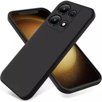 Чехол для Infinix Note 30 Pro Чехол для Infinix Note 30 Pro Чехол Funda Liquid Silicone Soft TPU Задний бампер для Infinix Note 30 Pro For infinixNote30Pro чёрный