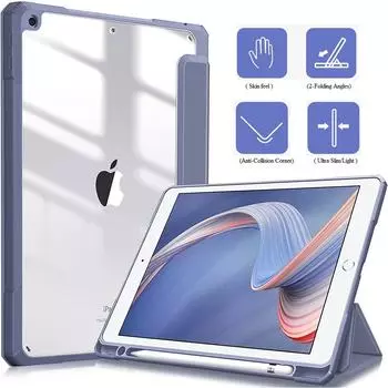 Чехол для iPad Air 2022, iPad 5-го поколения, IPad Air4-го поколения, IPad 10-го поколения 10,9, iPad Pro11 M1 M2 2022, прозрачная задняя крышка, автоматическое пробуждение в режиме сна iPad Air 5 10.9 2022 розовый