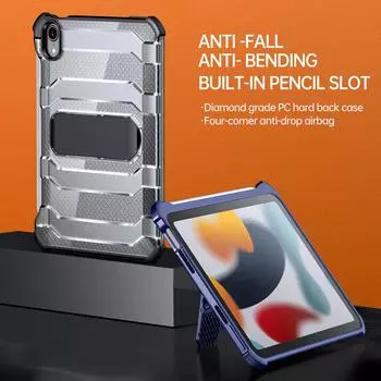 Чехол для iPad Mini 6 8.3 2021 с поддержкой зарядки карандаша, прочный защитный чехол с подставкой для всего тела iPad 10.2 2019/20/21 Air чёрный