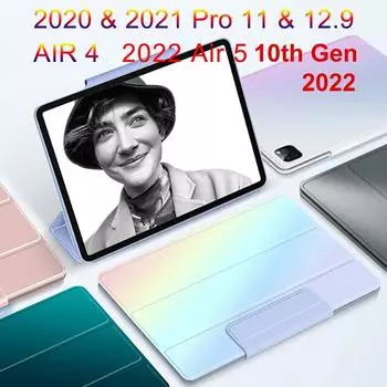 Чехол для iPad Pro 12,9, чехол для iPad Pro 11, 2021, чехол для iPad Air 4, 2020, чехол Magnetic Air 5, чехол-карандаш для iPad 10-го поколения Funda Mini 6 iPad Air 4 Air 5