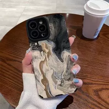 Чехол для Iphone 11 13 Pro Max 14 Plus, чехол для телефона в полоску для Iphone Xr 7 8 Plus 12 Se2020 Se 3 6s, сумка для телефона с масляной краской, бампер iphone 6 6s