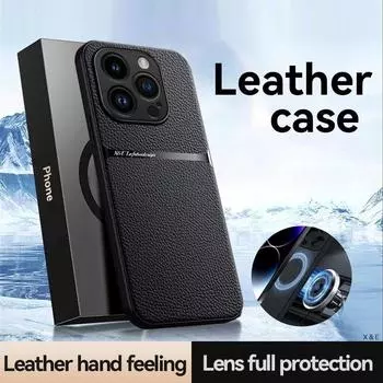 Чехол для iPhone 15 14 13 12 11 Pro Max, магнитный автомобильный чехол-держатель для телефона iPhone 14 15 Plus X XR XS Max, мягкая кожаная задняя крышка iPhone 11 чёрный