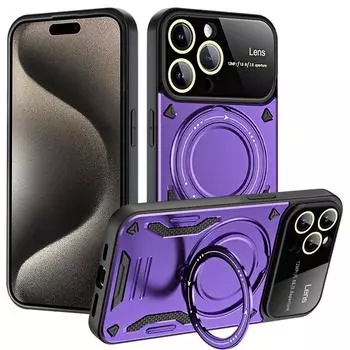 Чехол для iPhone 15 14 13 12 11 Pro Max с магнитным кольцом-держателем, защитные подставки Magsafe Len, полный зеркальный чехол, чехлы-подставки iPhone 11 Pro