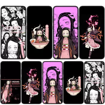 Чехол для iPhone 15 14 Xiaomi Redmi Note 13 12 11 Pro Max X 8 7 9 XR Samsung Galaxy S24 S23 A05 OPPO A15 Huawei аниме Demon Slayer Kamado Nezuko чехол