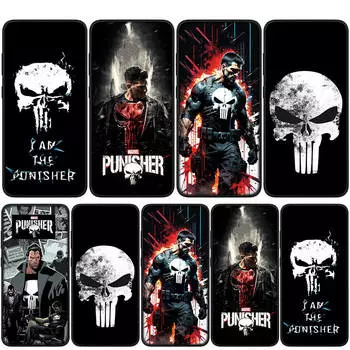 Чехол для iPhone 15 14 Xiaomi Redmi Note 13 12 11 Pro Max X 8 7 9 XR Samsung Galaxy S24 S23 A04 13C S20 A05 OPPO A15 Huawei Punisher Skull Phone Case