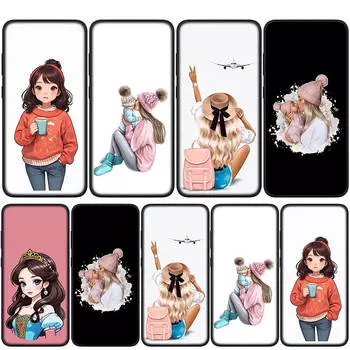 Чехол для iPhone 15 14 Xiaomi Redmi Note 13 12 11 Pro Max X 8 7 9 XR Samsung Galaxy S24 S23 OPPO Huawei Fashion Woman Baby Girl Mom Family Phone Case