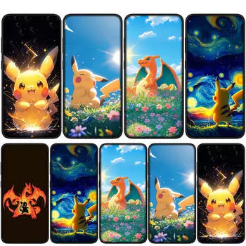 Чехол для iPhone 15 14 Xiaomi Redmi Note 13 12 11 Pro Max X 8 7 9 XR Samsung Galaxy S24 S23 A05 OPPO A15 Huawei Charmander Pokemon Pikachu Чехол для телефона for OPPO A38 аэро