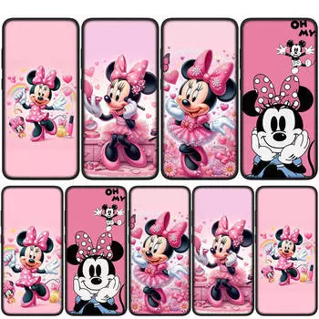 Чехол для iPhone 15 14 Xiaomi Redmi Note 13 12 11 Pro Max X 8 7 9 XR Samsung Galaxy S24 S23 A05 OPPO A15 Huawei Минни Микки Розовый Мышь Чехол для телефона for iPhone (X)(XS) болюс