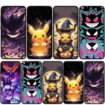 Чехол для iPhone 15 14 Xiaomi Redmi Note 13 12 11 Pro Max X 8 7 9 XR Samsung Galaxy S24 S23 OPPO A15 Huawei GO Gengar Pokemon Pikachu милый чехол для телефона for Samsung Galaxy A31 ceil