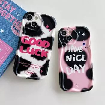 Чехол для iPhone 15 Pro Max 14 11 13 12 Mini XR 6s 6 8 7 Plus X XS SE, мягкий прозрачный чехол из ТПУ с цветком Love Heart волнистый Iphone 15 Pro