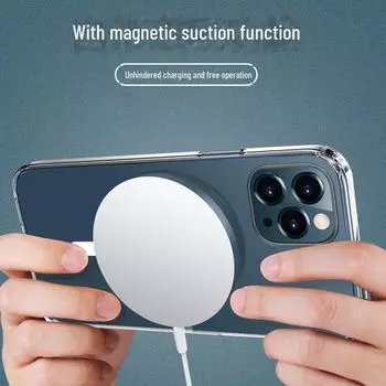 Чехол для iPhone 15 Pro Max с магнитной фиксацией и беспроводной зарядкой MagSafe для Apple 12, 13, 14. Дизайн против падения. 15pro прозрачный