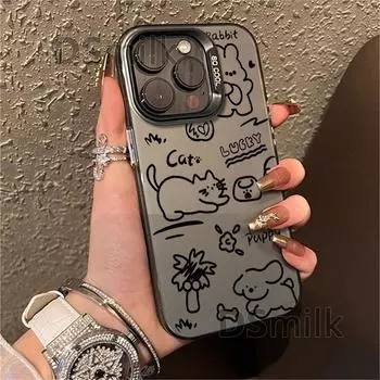 Чехол для iPhone 15 Pro с лазерной гравировкой и защитой от падений для Apple 13, 14, 15 серий iPhone 14 Pro белый