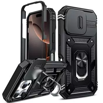 Чехол для iPhone 16 15 14 13 12 11 Pro XS Max XR Plus Camera Slide, военная защита, поворот на 360 градусов, защитный чехол For iPhone 11 Pro Max как