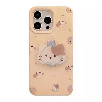 Чехол для iPhone 16 15 14 promax совместим и подходит для iPhone 13 12 promax Sticky Cartoon Stand 16promax
