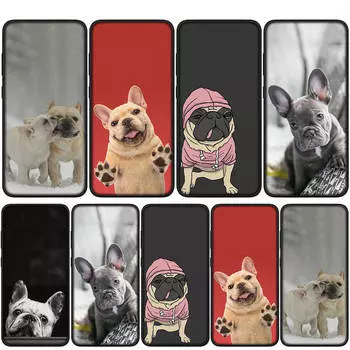 Чехол для iPhone 16 15 14 Xiaomi Redmi Note 13 12 11 Pro Max X 10 8 9 XR Samsung Galaxy S24 S23 A05 12C 13C OPPO Huawei France Bulldog Dog Phone Case for iPhone 7 болюс