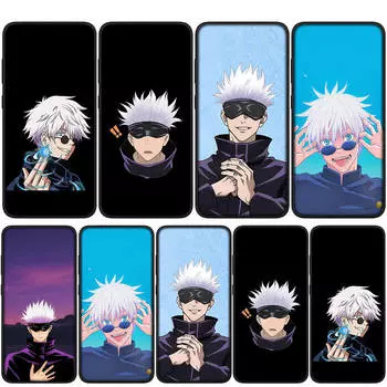 Чехол для iPhone 16 15 14 Xiaomi Redmi Note 13 12 11 Pro Max X 10 8 9 XR Samsung Galaxy S24 S23 A05 OPPO Huawei Jujutsu Anime Kaisen Gojo Satoru for Samsung Galaxy A05S аэро