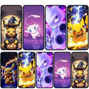 Чехол для iPhone 16 15 14 Xiaomi Redmi Note 13 12 11 Pro Max X 10 8 9 XR Samsung Galaxy S24 S23 A15 13C OPPO Huawei Pokemon Mew Pikachu Два чехла для телефона for Samsung Galaxy A22 5G аэро