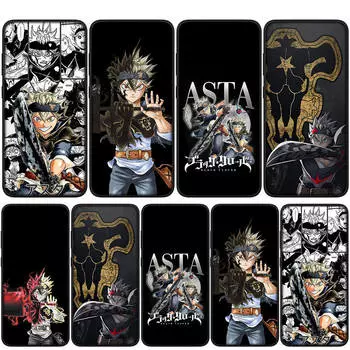 Чехол для iPhone 16 15 14 Xiaomi Redmi Note 13 12 11 Pro Max X 10 8 9 XR Samsung Galaxy S24 S23 A05 13C OPPO Huawei Anime Asta Black Clover Phone Case for Redmi Note 9S болюс