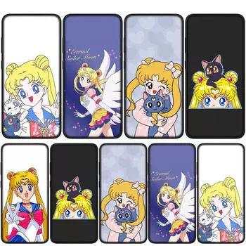 Чехол для iPhone 16 15 14 Xiaomi Redmi Note 13 12 11 Pro Max X 10 8 9 XR Samsung Galaxy S24 S23 A15 13C 12COPPO Huawei Sailor Comics Moon Phone Case for Samsung Galaxy A32 4G аэро