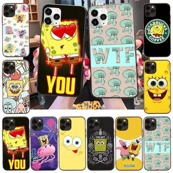 Чехол для iPhone 16 15 Plus 14 13 12 11 Pro 8 7 6S 6 SE 5S X XR XS Max Realme C30 C33 C31 9I Black Sofe Cover SI41 SpongeBob iPhone 6S Plus олений