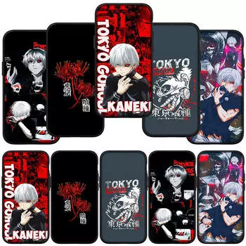 Чехол для iPhone 16 15 X XR Samsung Galaxy S24 S23 A16 A06 Xiaomi Redmi Note 13 12 11 Pro Max 9 14 Plus Huawei OPPO Anime Tokyo Ghoul Ken Kaneki for Samsung Galaxy A34 5G аэро