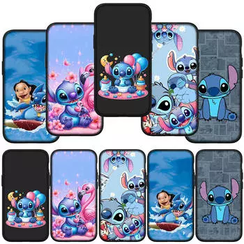 Чехол для iPhone 16 15 Xiaomi Redmi Note 13 12 11 Pro Max X 9 14 XR Samsung Galaxy A15 S24 S23 S20 S22 Plus A05 14C Huawei OPPO Lilo Anime Stitch Phone Case for Redmi 13 4G болюс