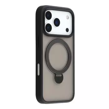 Чехол для iPhone 17 Pro Max Вращающаяся подставка TPU+PC Магнитная накладка для телефона Black