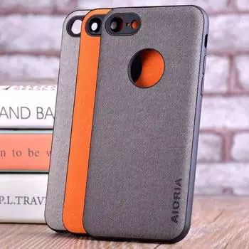 Чехол для iPhone 6, 6s, 7, 8 plus, роскошный текстильный кожаный чехол из мягкого ТПУ, жесткий чехол для телефона из ПК для iPhone 6, 6s, 7, 8 plus, чехол iPhone 6 чёрный