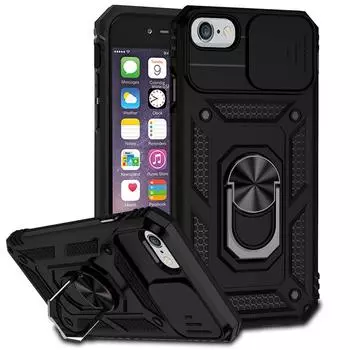 Чехол для iPhone SE iPhone SE 2020 Fundas Coque Slide Lens Магнитное кольцо-держатель Задний чехол для iPhone 6 7 8 For iphone 14