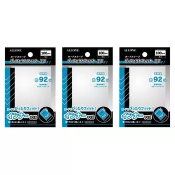 Чехол для карт Allone Perfect Fit Mini 60 x 87 мм 100 штук набор из 3 штук 1-й слой защищает карты от царапин и грязи Обычный чехол Прозрачная коллекционная карта