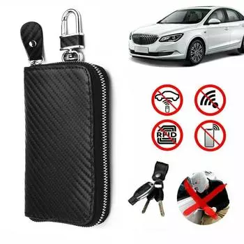 Чехол для ключа Faraday Fob Keyless из искусственной кожи с RFID-меткой