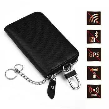Чехол для ключа Faraday Key Keyless из искусственной кожи с RFID-меткой