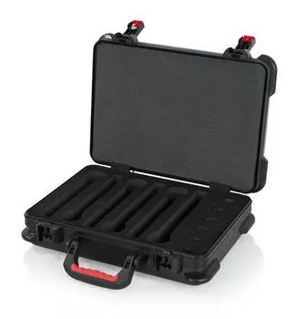 Чехол для микрофона GATOR PE, жесткий чехол для микрофона серии TSA с замком TSA GTSA-MICW6 (6 микрофонный тип хранения) []
